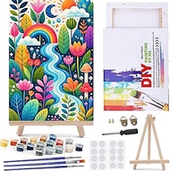 MaiMMaledy Paint by Numbers Kit 8Lx12W inch for Adults Beginners Canvas Pictures with Framed Drawing