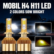CAR FRONT LED 2 COLOR H4 H11 4 Fog lamp bulbs 50W lamp