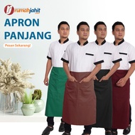 QCHEF LONG APRON, LONG COOKING APRON, LONG CHEF CLOTHES, RESTAURANT CHEF CLOTHES, WAITER APRON, BAR 