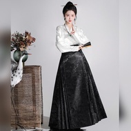 Improved Horse Skirt XS-XL Horse Skirt Suit Ming Made Hanfu Female Daily Hanfu New Chinese Style Han