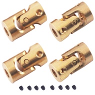 4Pack ShareGoo 3mm-3mm Micro Brass Universal Joint Motor Shaft Coupler Connector Compatible with 1/2