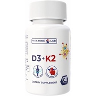 Vitamin D3 + K2 - High Potency Vitamin D3 and Vitamin K2 (MK-7), Supports Bone, Heart & Immune Healt
