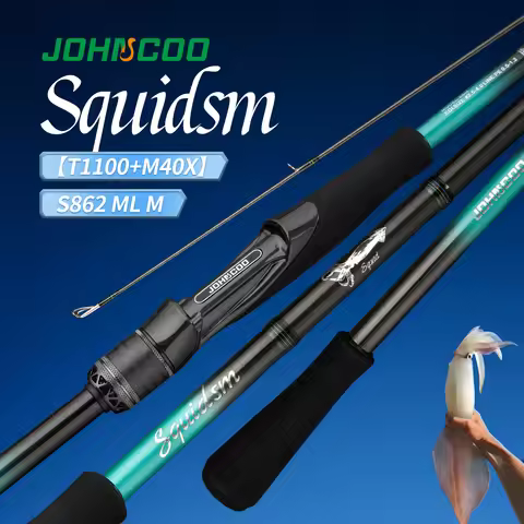 Johncoo Egi Fishing rod light weight 2.4m 2.6m Squid Fishing rod Titanium Guides M ML power fast act