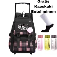 Children's Trolley Backpacks Cinamorol Suitcase Bags Children's Push Bags Trolley Bags Kuromi School