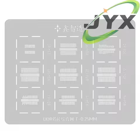 XZZ Reballing Stencil for DDR3/DDR4/DDR5/DDR5X/DDR6/BGA60/BGA78/BGA84/BGA96/BGA128/BGA170/BGA180/BGA