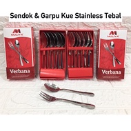 Cake spoon Cake fork Thick Stainless steel coffee tea spoon muliya