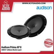 Audison AP 8 Prima 8" Midrange 4-Ohm 100W RMS Speakers Car Audio (Pair)