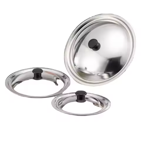 New Universal Pot Cover Stainless Steel Round Pot Lid Knob 18-32cm Wok Pan Lid Kitchen Accessories