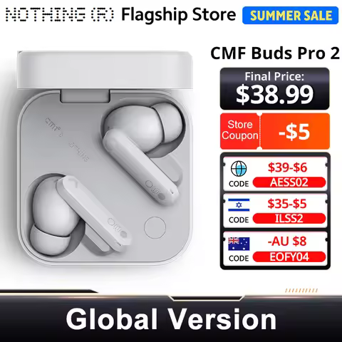 CMF By Nothing Buds Pro 2 Global Version IP55 Earphone Bluetooth 5.3 with 50 dB Hybrid Active Noise 