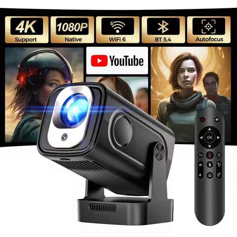 Magcubic HY310 Air Mouse Voice Control Auto Focus 4K HD Home Projector 330ANSI 1080P Android 11 Port