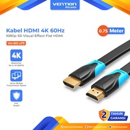 Vention HDMI Cable 4K 60Hz 1080p 3D Visual Effect Flat HDMI Cable 0.75 M 0.75 Meter - VAA-B02-L075