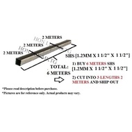[1.2MM+/- (THICKNESS)]-[1 1/2" X 1 1/2"] [BUY 6M --> CUT TO 3PCS 2M] SQUARE HOLLOW COLD ROLLED/MILD 