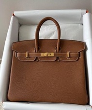 全新愛馬仕 Hermes Birkin 25 金金 togo