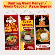 BUNTING AYAM PENYET / BUNTING AYAM GEPOK / AYAM GEPREK