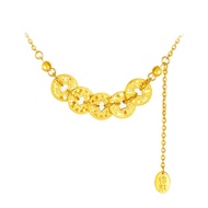 CTS เงิน S925ชุดเครื่องประดับ-ห้าจักรพรรดิเหรียญสร้อยคอนำโชคและสร้อยข้อมือเงิน CHOW TAI SENG...