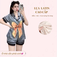 HCM HCM HCM | Women's short-sleeved Latin silk pajamas patternedShorts