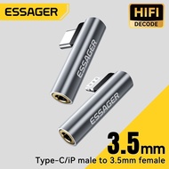 Essager Type C/L 3.5 90 USB C Audio Adapter to 3.5mm Right Angle Male to Female Connector