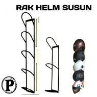 GANTUNGAN Helmet Rack, Helmet Hook, Iron Wall, 5 Tiers, 4 Tiers, 3 Tiers, Strong, Premium