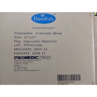 Durasafe Blue Underpad [ Size:42.5cmx67.5cm](10s/pkt) [Incopad:Absorbent Pad] 30pkt/CARTON