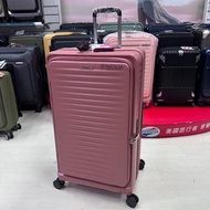 ELLE Travel 波紋系列 EL31280 高質感前開式擴充行李箱 防盜防爆拉鍊旅行箱 前開式29吋（珊瑚紅)