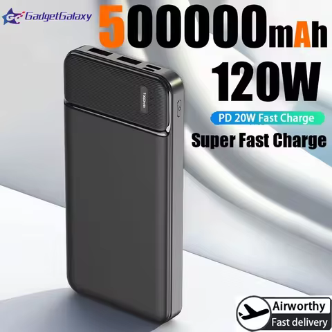 50000mAh Power Bank Portable Charger Durable External Battery PowerBank High Capacity Fast Charging 
