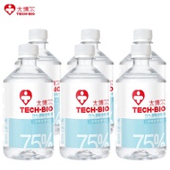 太博尔（TECH-BIO）75%酒精消毒液 500ml*6 乙醇杀菌液 居家办公清洁消毒水