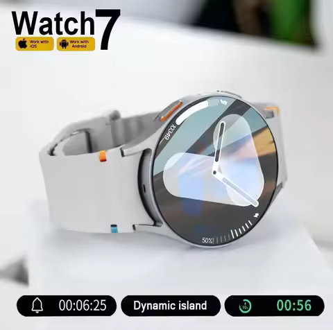 2025 New Galaxy Watch7 Mini GPS Track Smart Watch Men Amoled Always Display Body Temperature Clock B