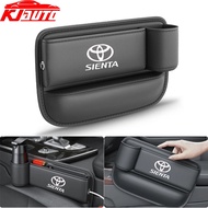 Toyota Sienta Car Seat Gap Bag Case Storage Bag PU Leather  Auto Console Side Seat Plug Filler Organizer Cup Hoder For Sienta G2 XP170 G3 XP210 2015-2023 TRD GR Sport Accessories