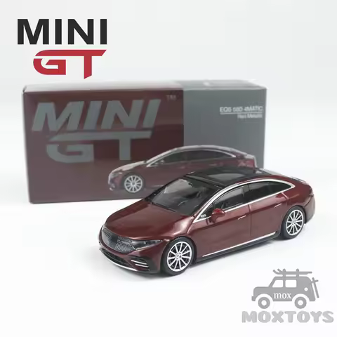 MINI GT 1:64 EQS 580 4MATIC Red Metallic Diecast Collector's Vehicle Model Car