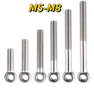 [XNY] 304 Stainless Steel Movable Joint Bolt M5/M6/M8 Ring O-Ring with Hole Screw