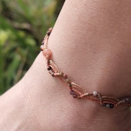 脈輪能量腳鍊//彼得石|太陽石|月光石|海藍寶|藍寶石|藍晶石|坦尚