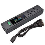 รางปลั๊กไฟ 2 ช่อง PDU 2 Universal OutletC14 Interface ExtensionDigital Voltmeter Power Energy MeterE