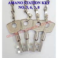 *RM72=4KEYS* KUNCI JAM AMANO STATION KEY NO.5,6,7,8