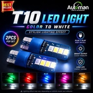 Universal T10 Led Blue To White Bulb Universal Led Light 2pcs Colour With Welcome Light Car or Bike 