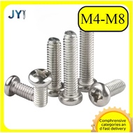 M4/M5/M6/M8 316 stainless steel cross pan head screw round head screw  【SZ-JY888】gd