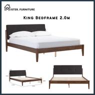 TOMMY 2.15M King Bed Frame King Bedframe Double Bed Katil King Kayu Katil Kayu King Katil Divan King Divan King Size Bed