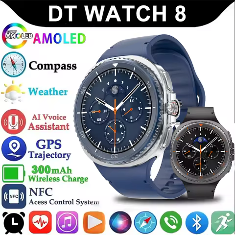 2025New DT Watch 8 Classic Smartwatch 1.43 inch watch 8 ultra Update 1GB Men Women Smart Watch Sprot