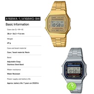 [CASIO UNISEX] CASIO POPULAR DIGITAL RETRO DESIGN MODEL A-168WG-9 / A-168WA-1