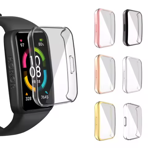 Full Screen Protector Cases For Honor Band 6 7 Watch Case Soft TPU Protective Cover For Huawei Band 