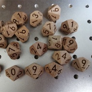 Multi-Sided Number Dice 1-10 Toy Kidney 0-9 Mathematics Teaching Aids Wooden Color Tiangan Sieve Boa