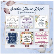 Thank You Sticker Doorgift kahwin Wedding Sticker