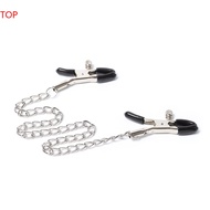 ❤ Nipple Clamp Iron Chain Leather Clip Flirting Products Women's Appliance Health Care Mei