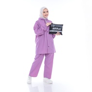 AKULA Jas Hujan Raincoat  Mantel Pria Wanita Terbaik Anti Rembes Bahan PVC Kuat