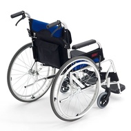 Japan SanguiMIKIWheelchair Elderly Hand Push Lightweight Folding Small Disabled Wheelchair Lightweight Aluminum AlloyLS-2\/LSC-2Ultra Light Bull Wheel Free of Pneumatic Tire
