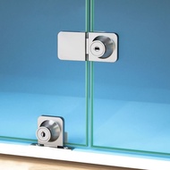 MECHAN Home Office Stainless Steel Security Double Open Sliding Cabinet Door Lock Lockset Glass Door Lock Cabinet Display Lock