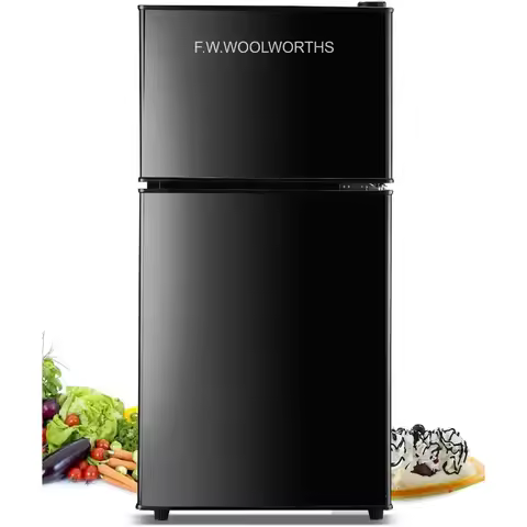 3.5 Cu.Ft Compact Refrigerator with Freezer 2Door Mini Fridge Featuring Adjustable Thermostat for Do