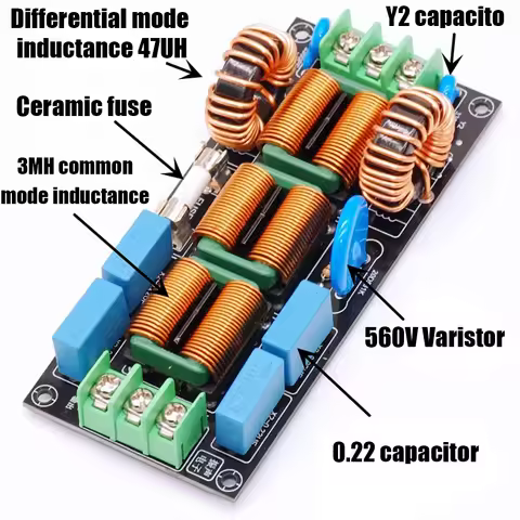 4A 8A 16A EMI POWER Filter AC 110V 220V Electromagnetic Interference Filter PreAmp Audio Amplifier I