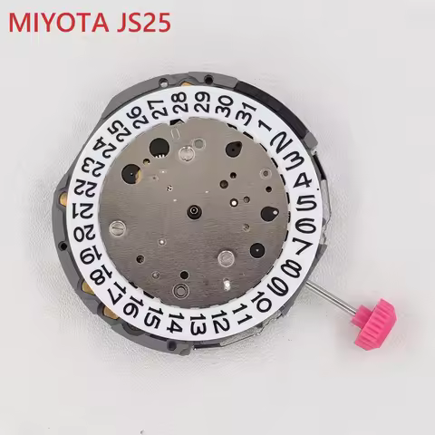 JAPAN MIYOTA JS25 Quartz Watch Movement 100% Brand New Mechanism JS25 3H Date White/Black Datewheel 