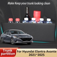 Car Organizer Trunk Side Partition For Hyundai Elantra Avante CN7 2021~2025 Auto Parts Interior Trun