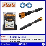 (3pcs) S047-081 (65mm X PH2) FIESTO STRONG MAGNET SCREWDRIVE BIT DB-2065